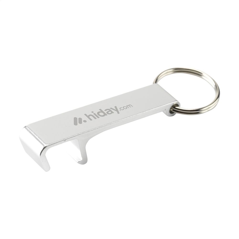 Alu Opener Phone Stand GRS Recycled - bedrukt of onbedrukt verkrijgbaar - Zilver