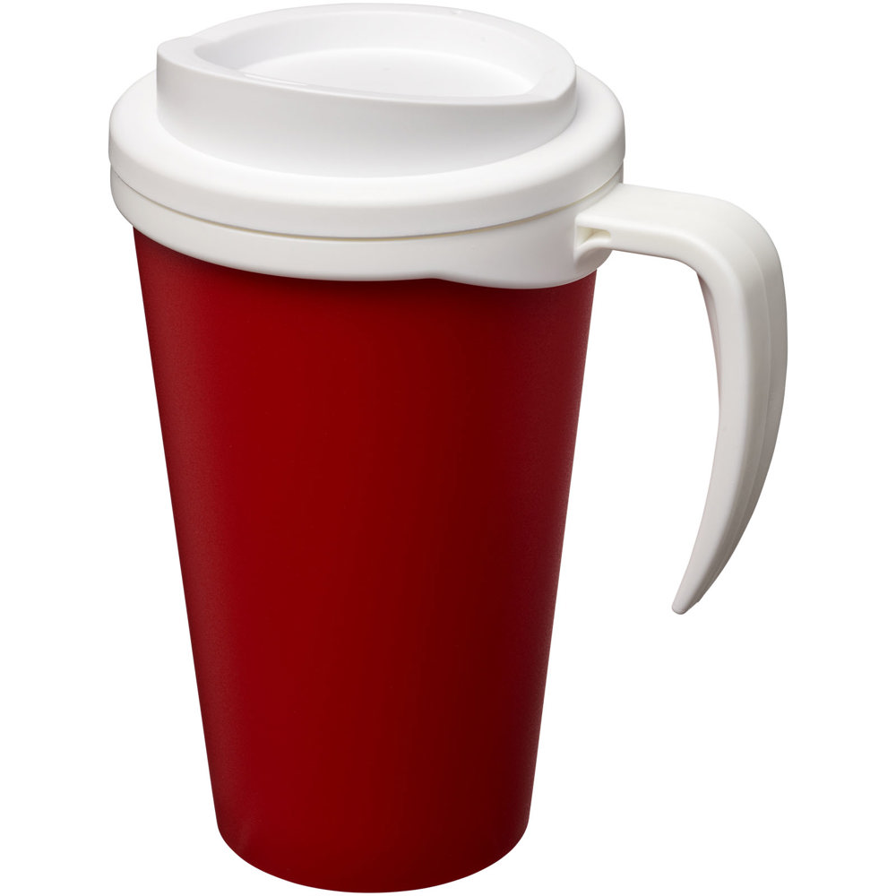 Americano® grande 350 ml geïsoleerde beker - bedrukt of onbedrukt verkrijgbaar - Rood, Wit