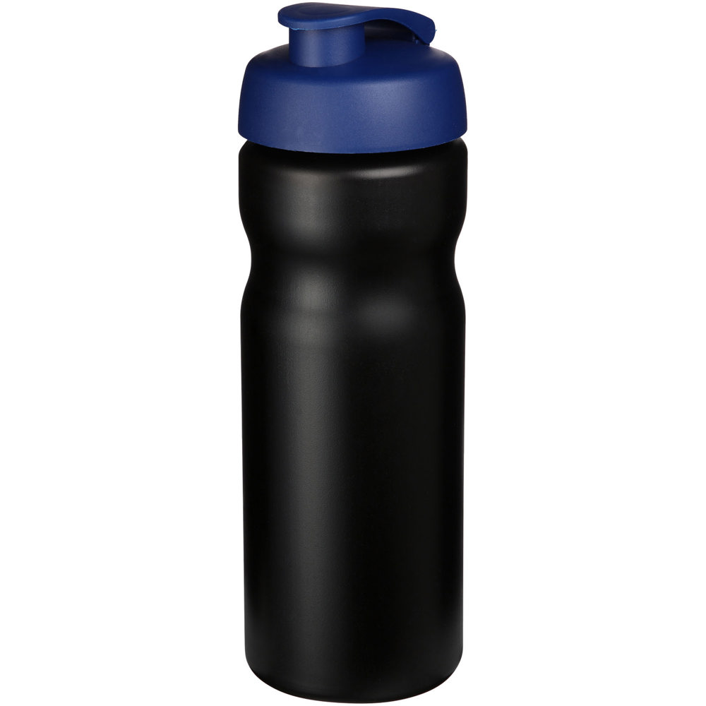 Baseline® Plus 650 ml sportfles met kanteldeksel - met logo of onbedrukt bestellen - Zwart, Blauw