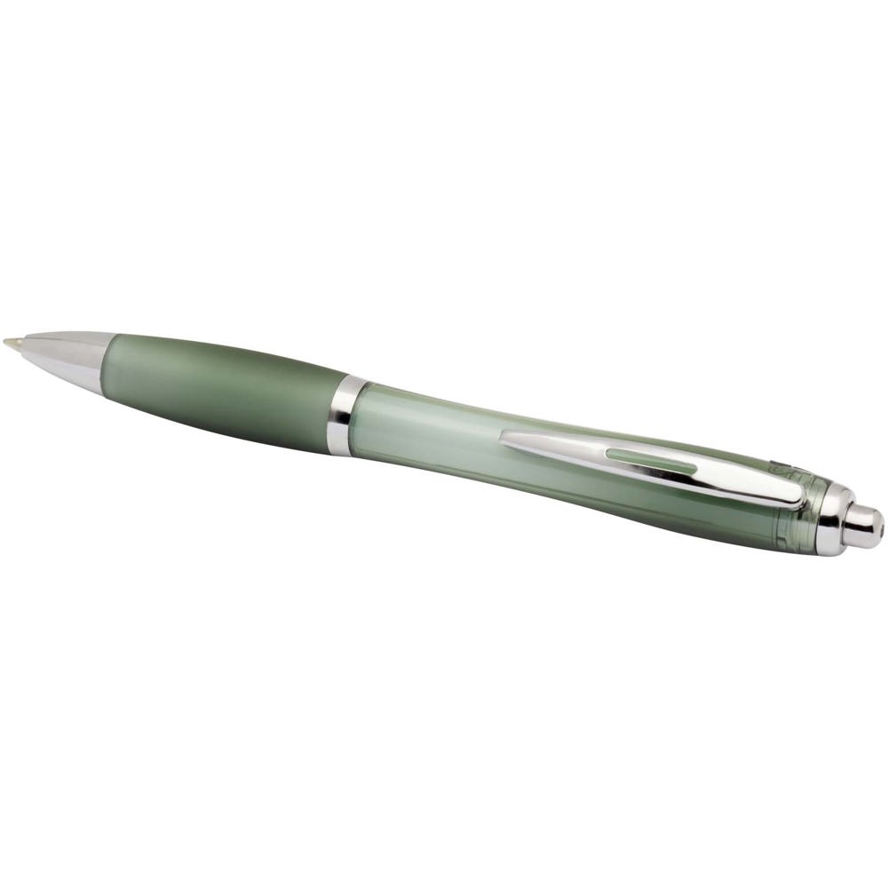 Nash RCS balpen van gerecycled plastic met gekleurde behuizing en grip (zwarte inkt)