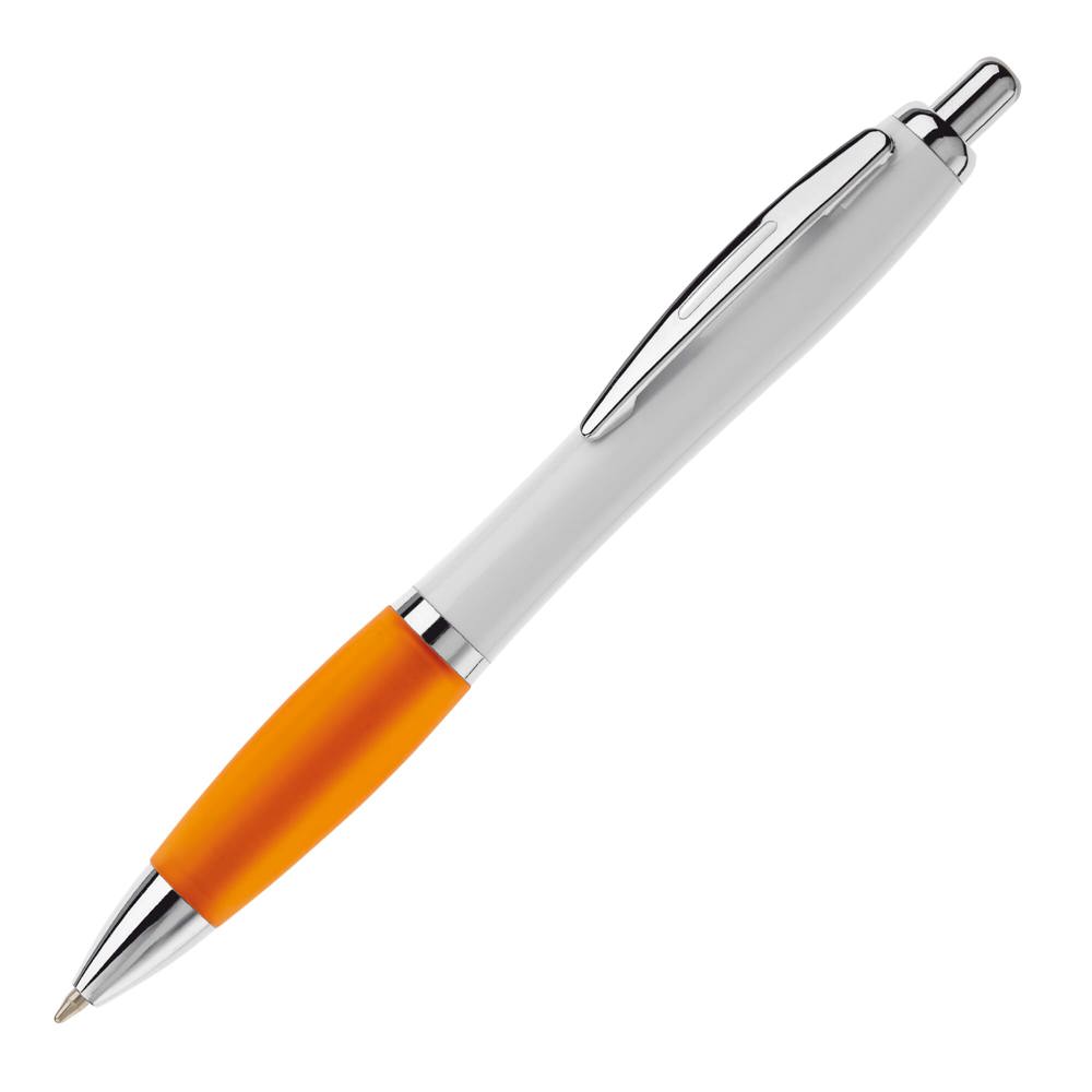 Balpen Hawaï hardcolour - kopen of bedrukken - Wit / Oranje