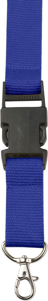 Polyester (300D) keycord Bobbi - met logo of onbedrukt bestellen - kobaltblauw