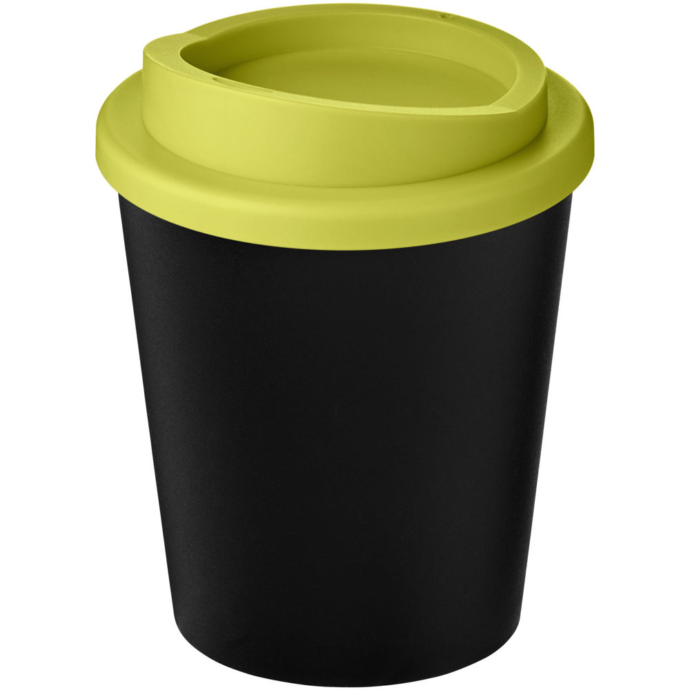 Americano® Espresso Eco 250 ml gerecyclede beker - met logo of onbedrukt bestellen - Zwart, Lime