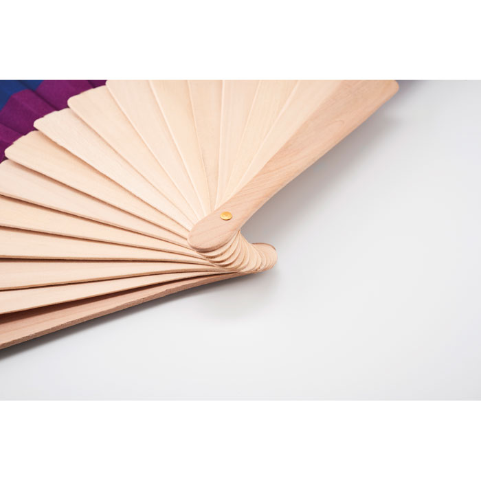 BOWFAN - Houten regenboog handwaaier