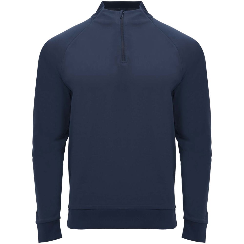 Epiro unisex sweatshirt met lange mouwen en kwartrits - voor bedrijven en relatiegeschenken - Marineblauw