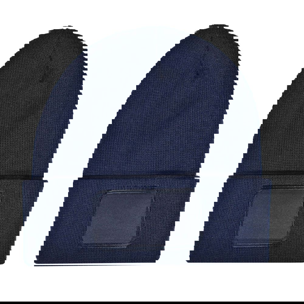Gebreide muts met label - kopen of bedrukken - Navy (PMS 533c) / Navy