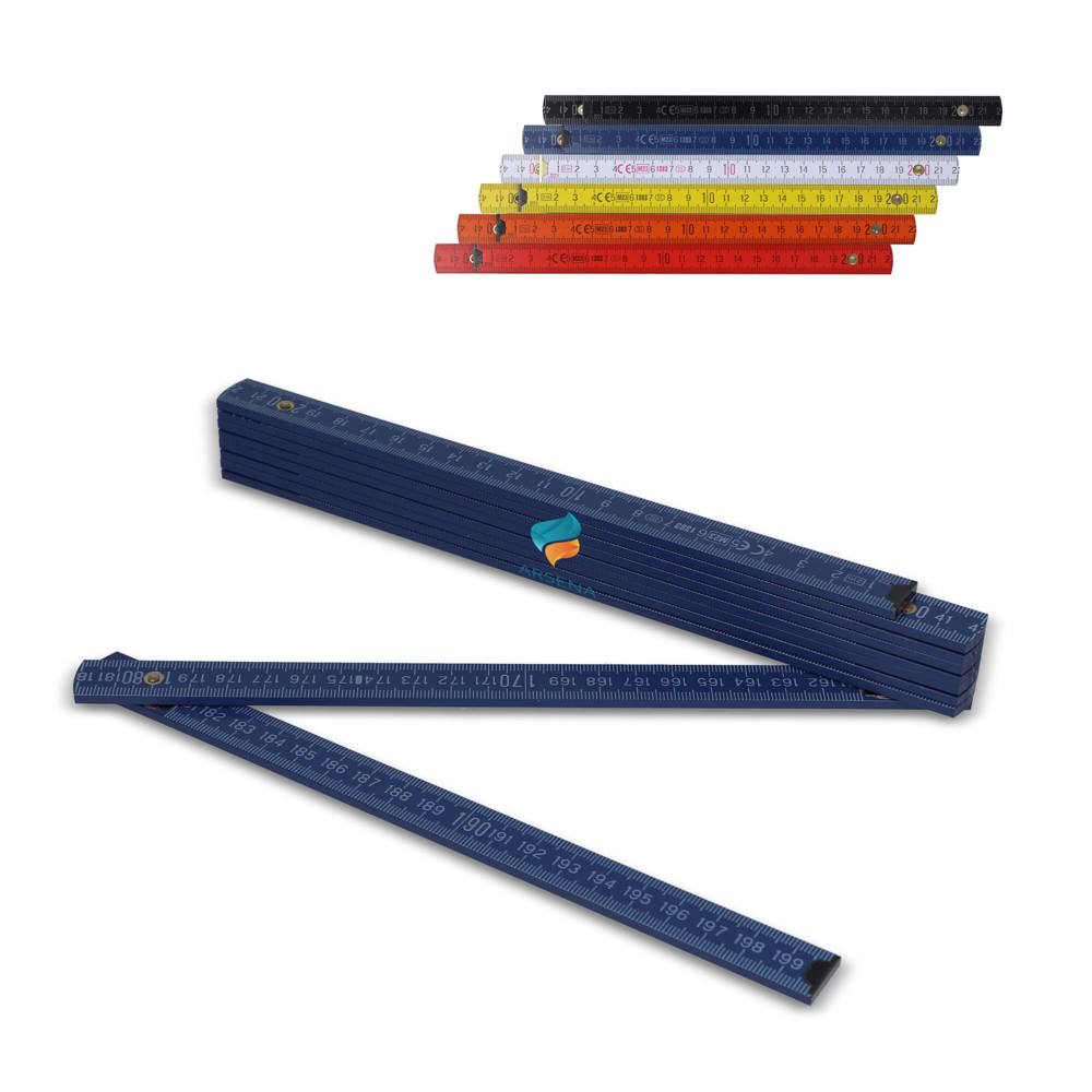 Duimstok hout 2m premium gekleurd - met logo of onbedrukt bestellen