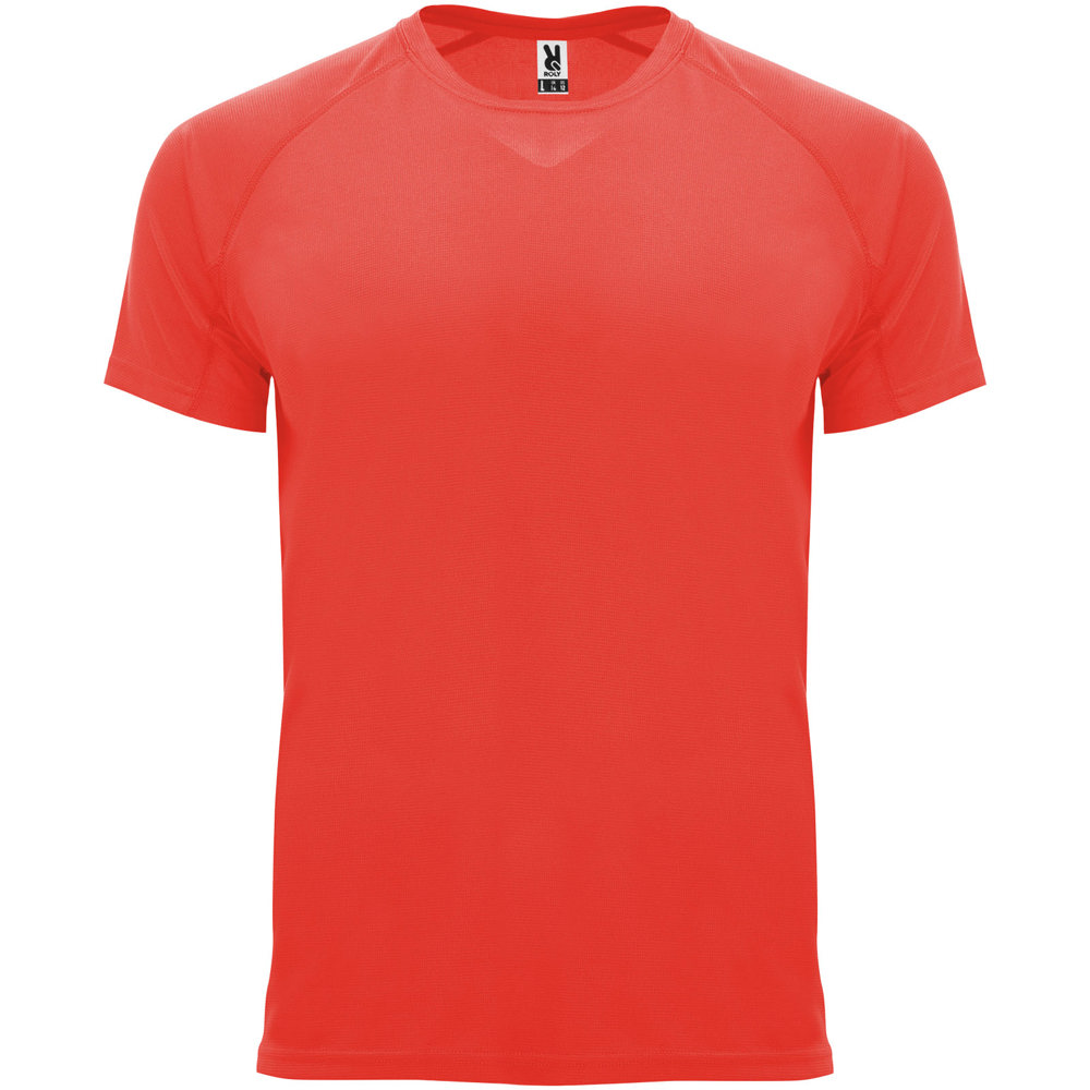 Bahrain sportshirt met korte mouwen voor kinderen - bedrukt of onbedrukt verkrijgbaar - Fluorkoraal