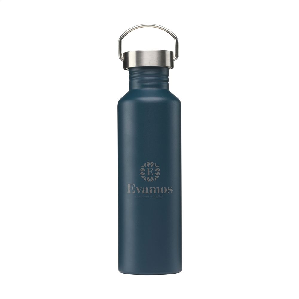 Nebraska RCS Recycled Steel 800 ml single wall - voor bedrijven en relatiegeschenken - Blauw