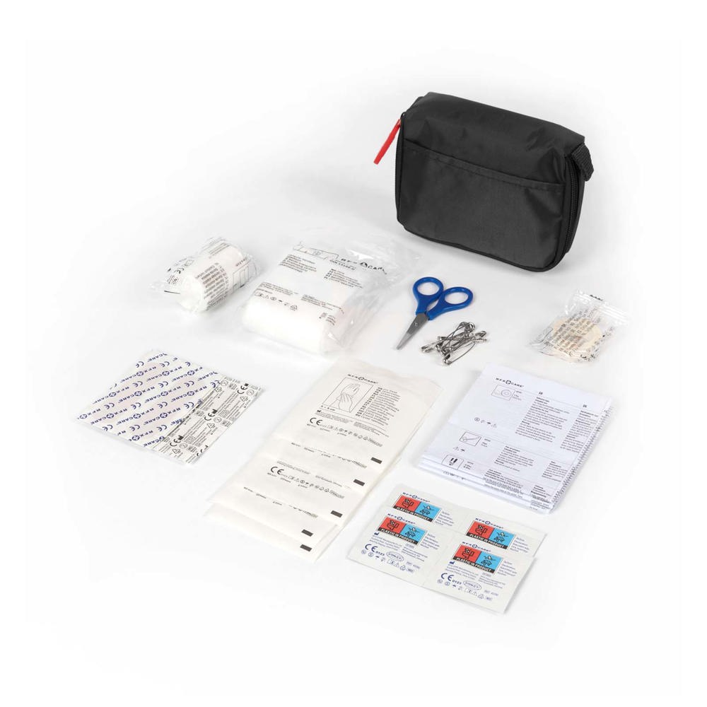 Basic 31 delige EHBO set - met logo of onbedrukt bestellen - zwart