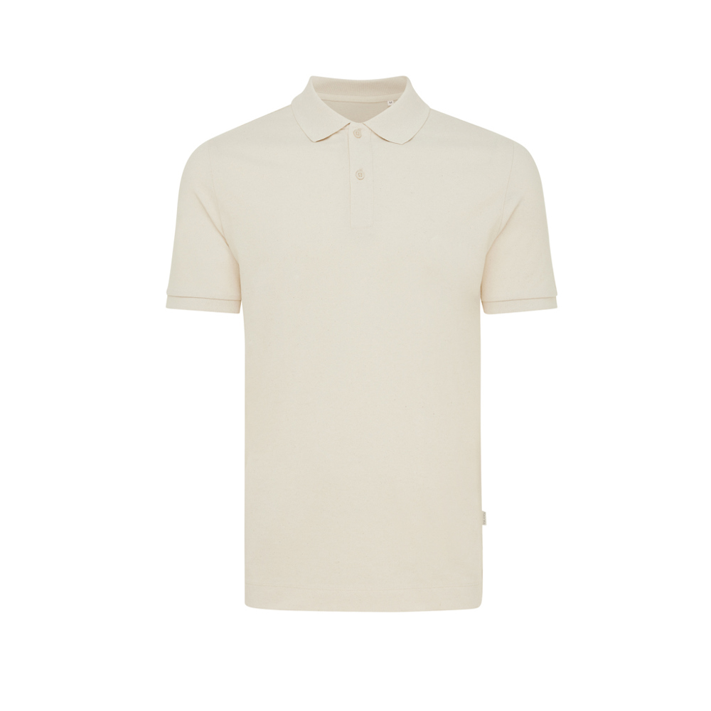 IQONIQ Yosemite gerecycled katoen pique polo - met logo of onbedrukt bestellen - natural raw (± PMS natural raw undyed)