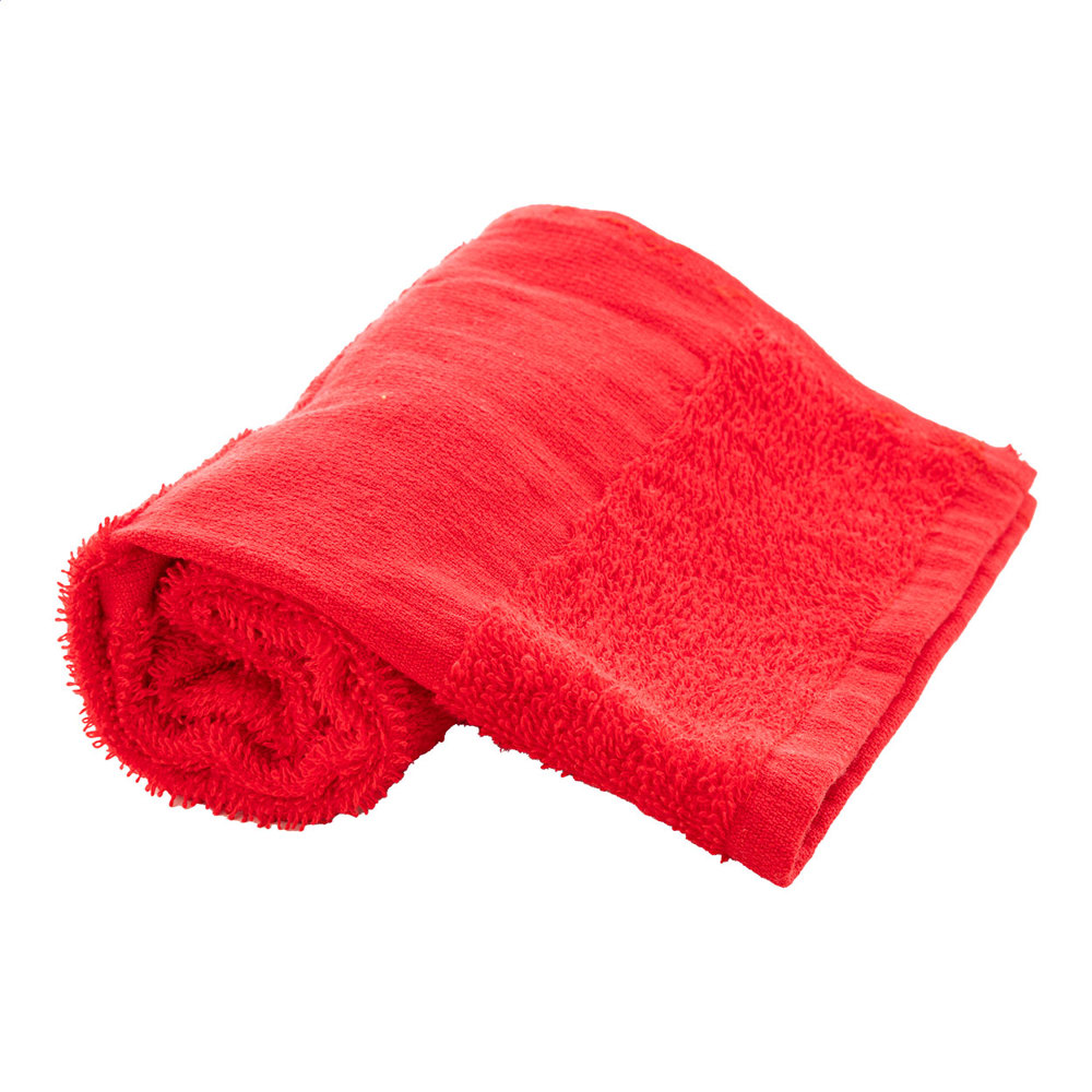 Terry S - Katoenen badstof handdoek - 30×50 cm - voor bedrijven en relatiegeschenken - Rood