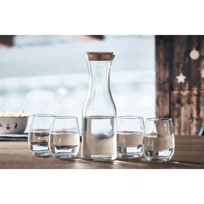 PICCA - Karaf van gerecycled glas 1L - voor bedrijven en relatiegeschenken