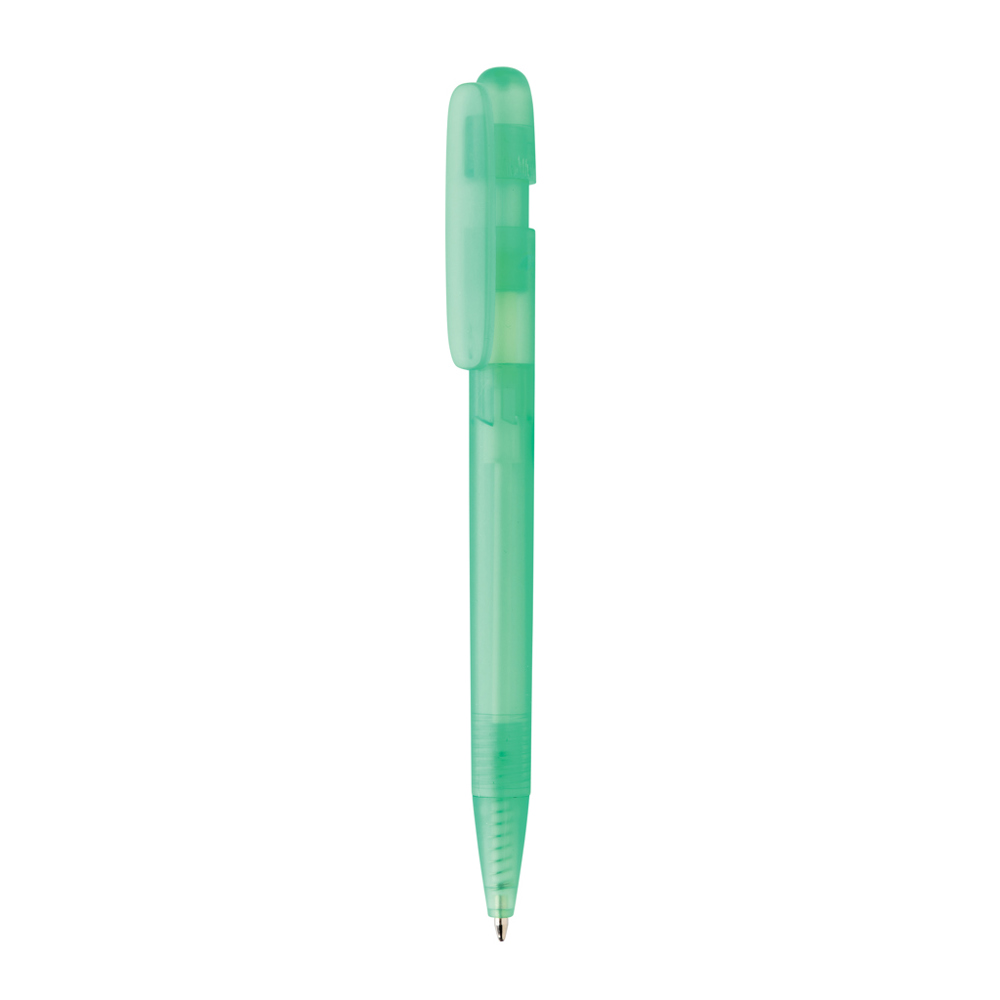 Devin GRS-gecertificeerde RABS-pen transparant - bedrukt of onbedrukt verkrijgbaar - groen (± PMS 2252C)