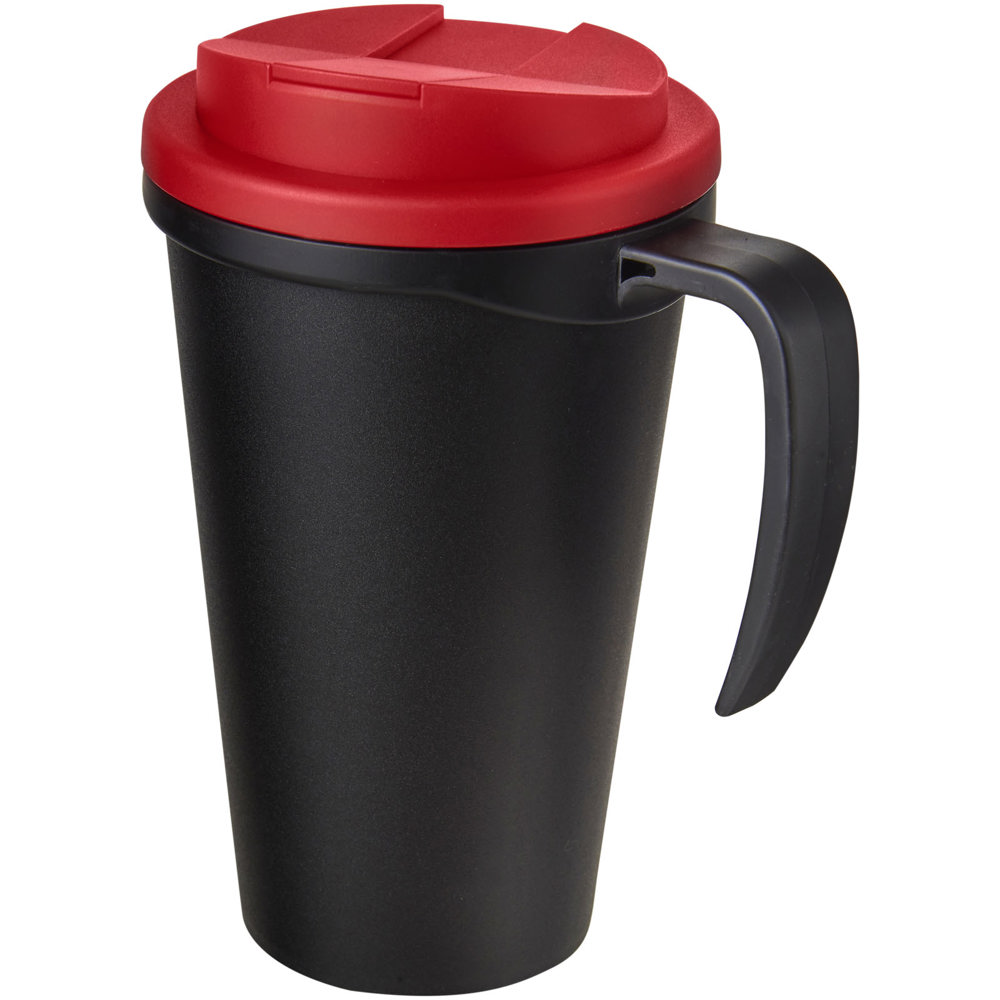 Americano® Grande 350 ml geïsoleerde beker - voor bedrijven en relatiegeschenken - Zwart, Rood