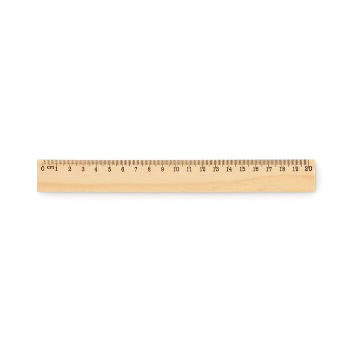 RULER20 - Houten liniaal 20cm - voor bedrijven en relatiegeschenken
