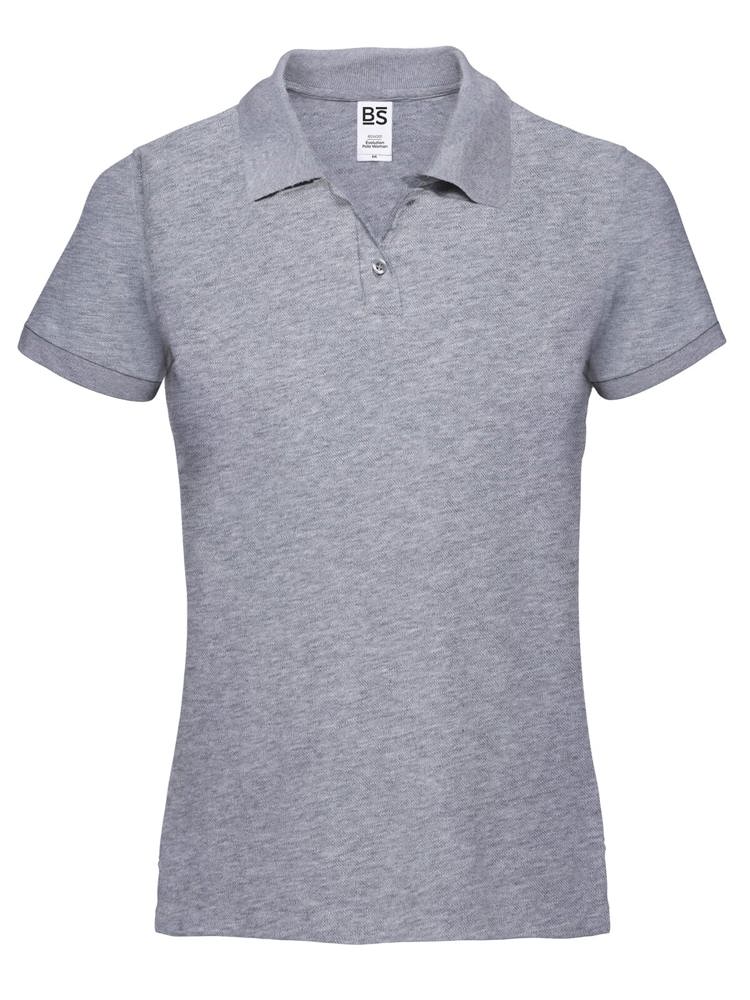 BS Evolution dames polo, 180 gr/m² - met logo of onbedrukt bestellen - Grijs melee (PMS Cool Grey 7C)