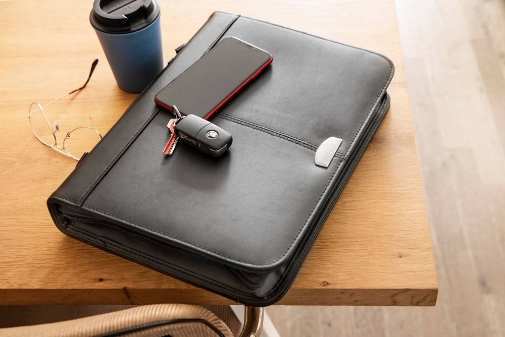 Bonded lederen documentenmap Lilo