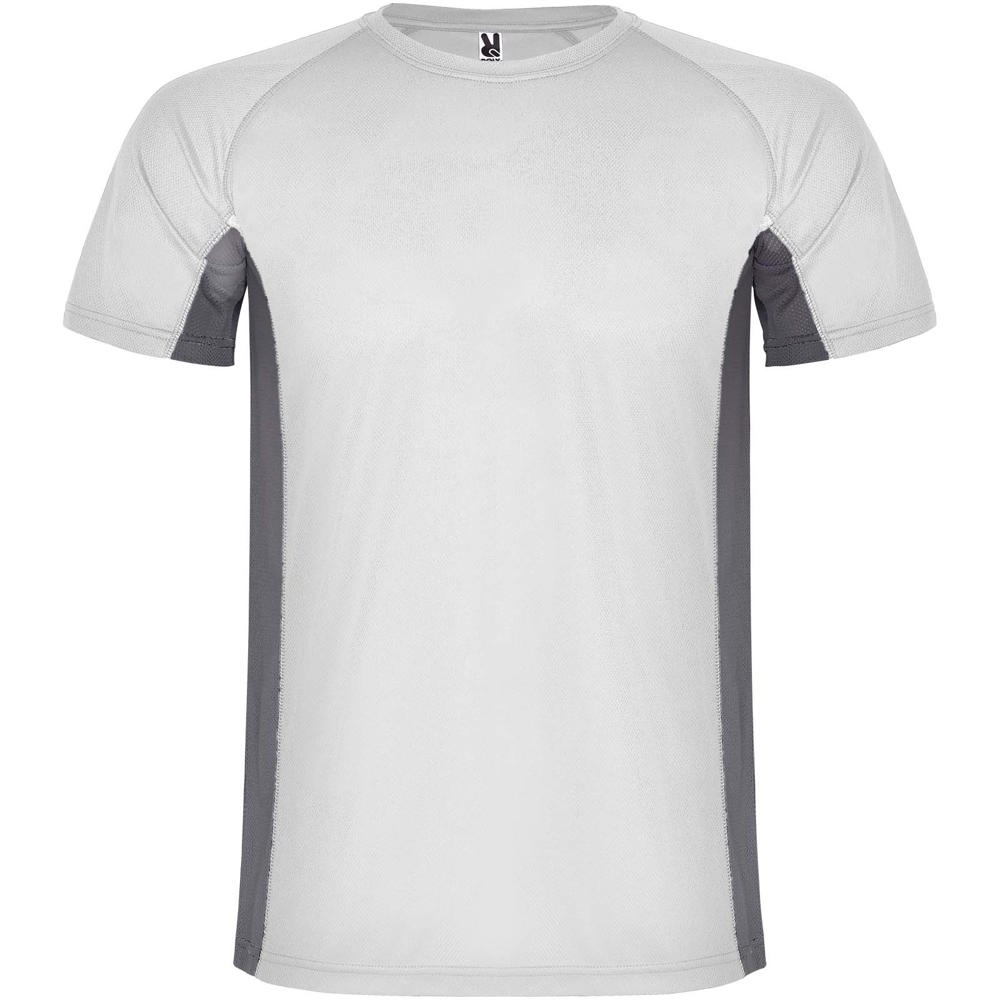 Shanghai sportshirt met korte mouwen voor heren - bedrukt of onbedrukt verkrijgbaar - Wit, Donkerlood