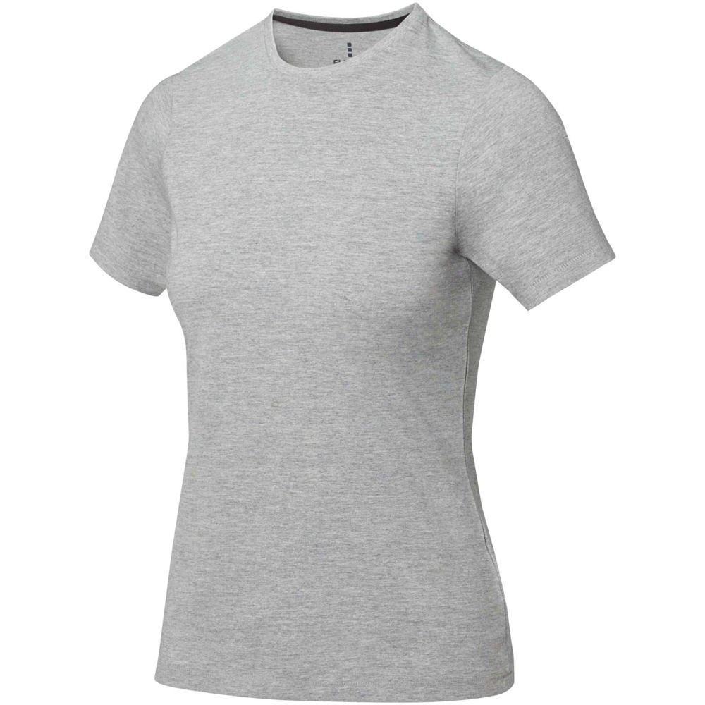 Nanaimo dames t-shirt met korte mouwen - bedrukt of onbedrukt verkrijgbaar - Grijs gemêleerd