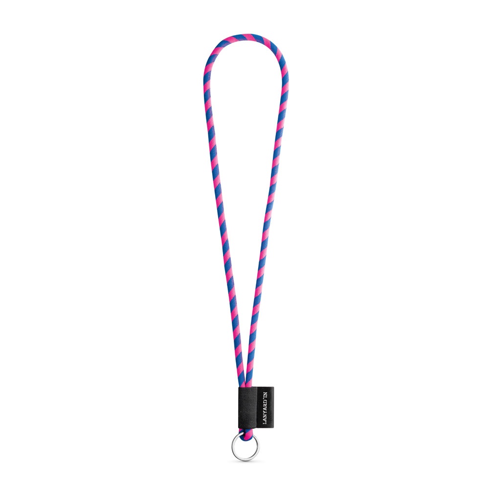 75093. Lanyard Tube Long Set I. Standaard modellen - voor bedrijven en relatiegeschenken - Hexachrome roze , Royal blauw
