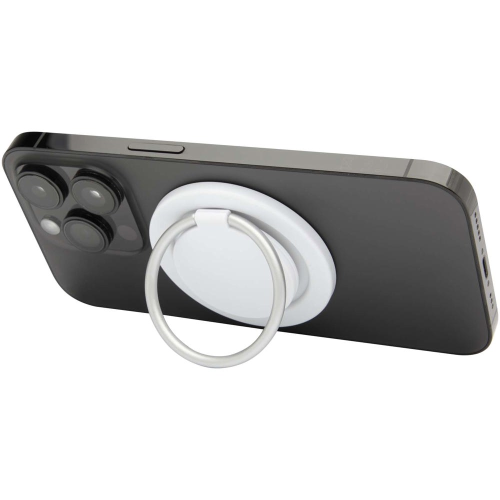 Albali magnetische telefoonhouder met ringstandaard van gerecycled plastic - voor bedrijven en
