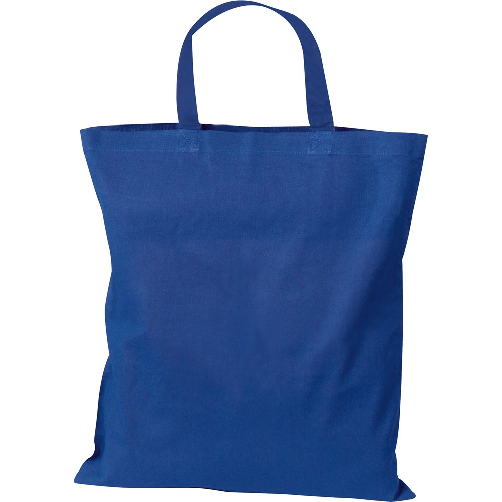 Katoenen tas met korte hengsels - voor bedrijven en relatiegeschenken - Blauw
