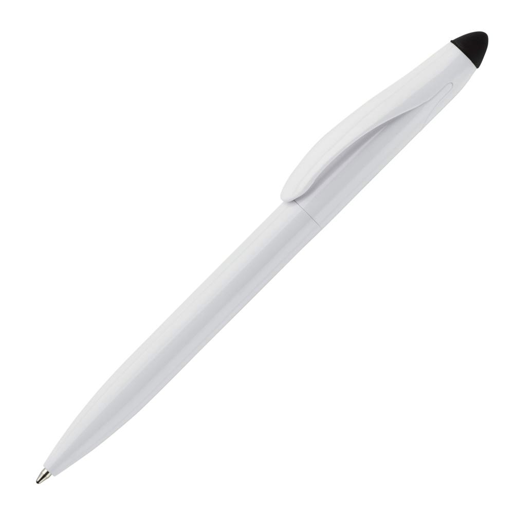 Balpen Touchy stylus hardcolour - voor bedrijven en relatiegeschenken - Wit / Zwart