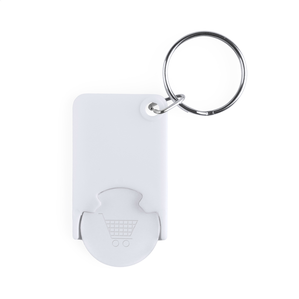 Trolex - winkelwagenmunt sleutelhanger - met logo of onbedrukt bestellen