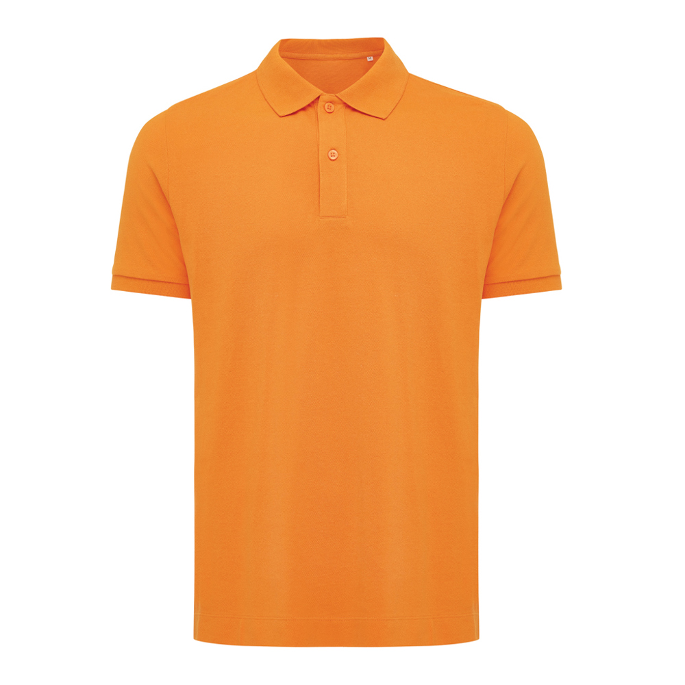 IQONIQ Yosemite gerecycled katoen pique polo - met logo of onbedrukt bestellen - oranje (± PMS 16-1255 TCX)