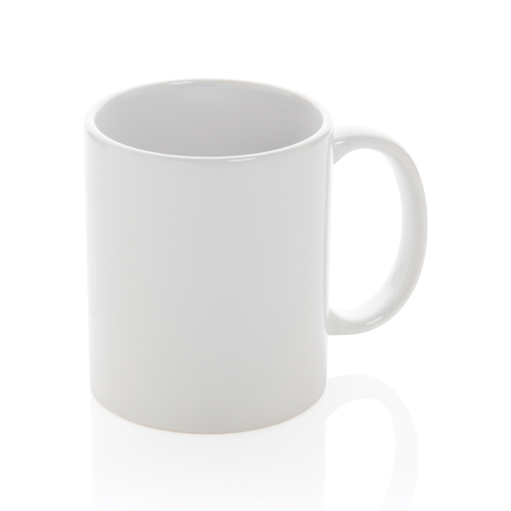 Keramische classic mok 350 ml - met logo of onbedrukt bestellen - wit, wit (± PMS White/ ± PMS White)