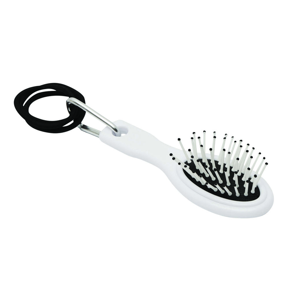 COIFFEUR - Reisborstel met haarelastiekjes - met logo of onbedrukt bestellen