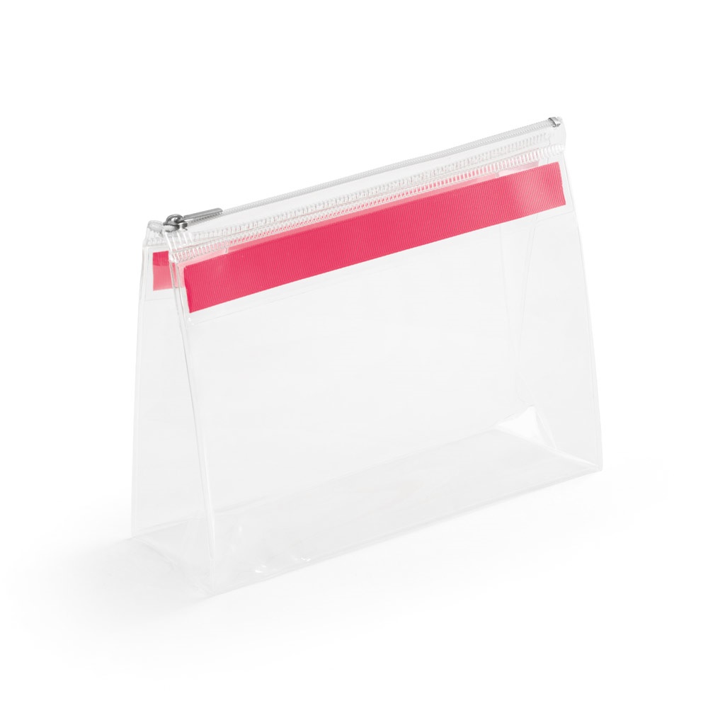 CHASTAIN. Doorzichtig. EVA etui met rits en metalen handvat - kopen of bedrukken - Roze