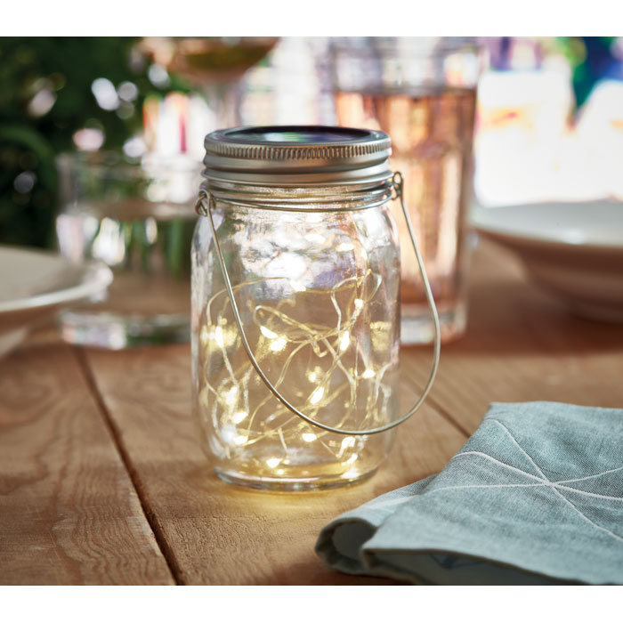 POT LAMP - Mason jar solar buitenlamp - voor bedrijven en relatiegeschenken