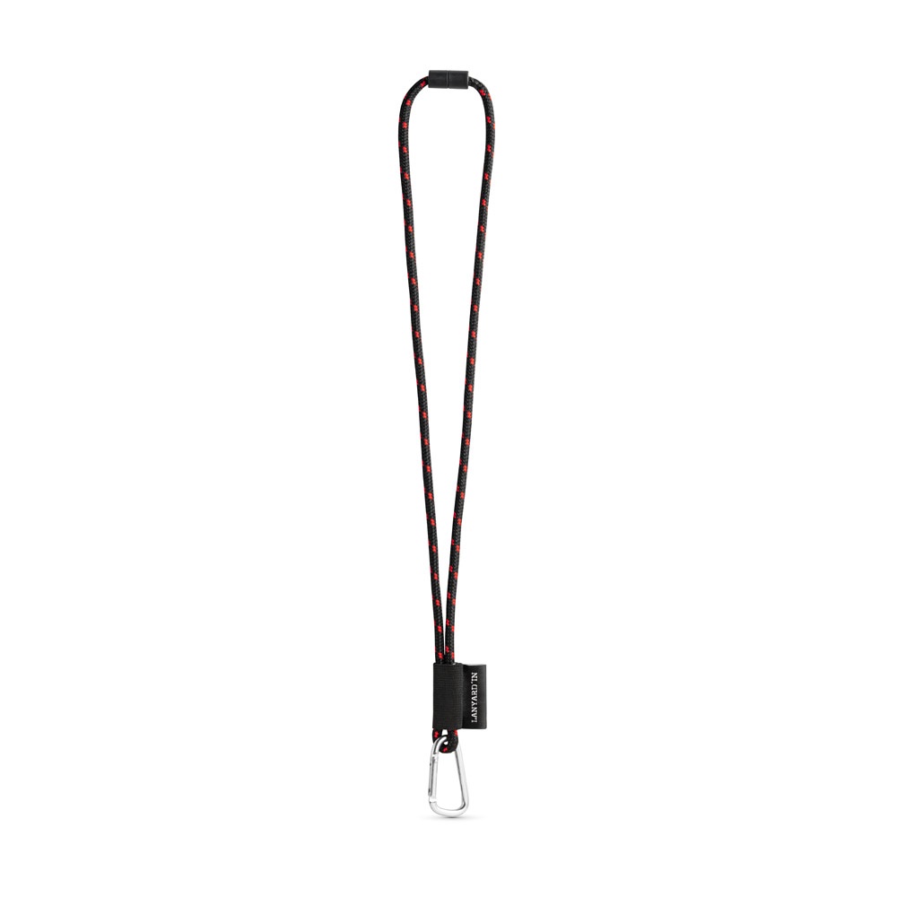 75091. Lanyard Nautic Long Set. Standaard modellen - met logo of onbedrukt bestellen - Zwart, Rood