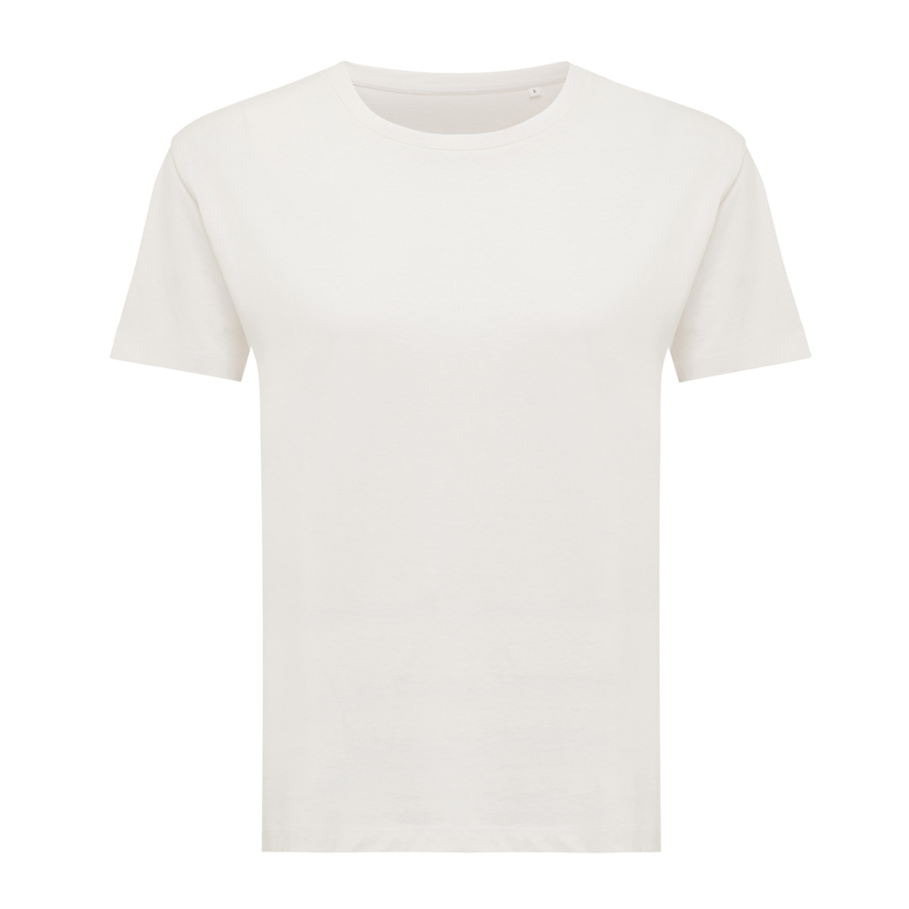 IQONIQ Yala dames lichtgewicht gerecycled katoen t-shirt - bedrukt of onbedrukt verkrijgbaar - ivory white (± PMS 12-2103 TCX)