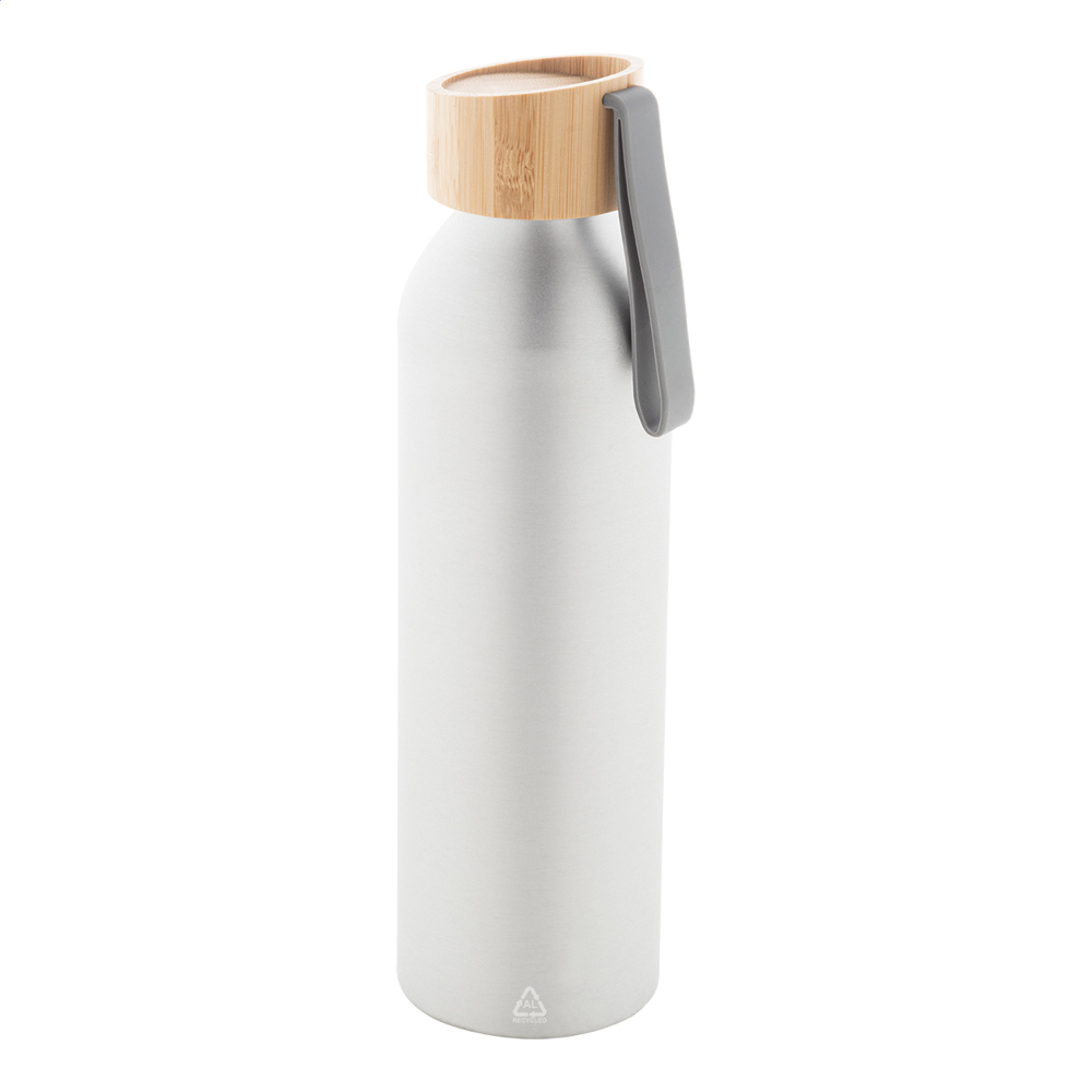 Ralusip Plus - gerecyclede aluminium fles - bedrukt of onbedrukt verkrijgbaar - Zilver