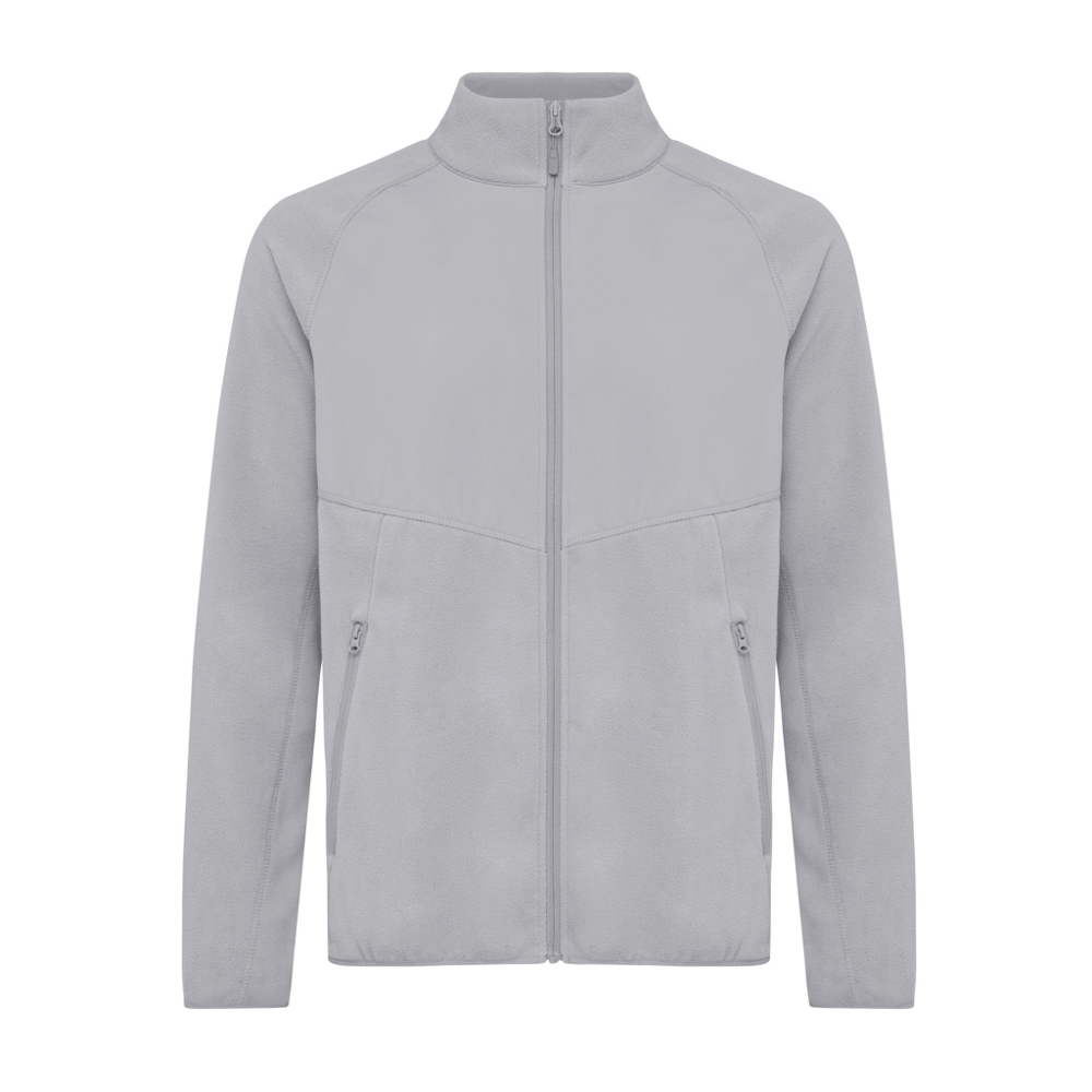 IQONIQ Talung gerecycled polyester fleece jas met rits - voor bedrijven en relatiegeschenken - storm grey (± PMS 16-3916 TCX)