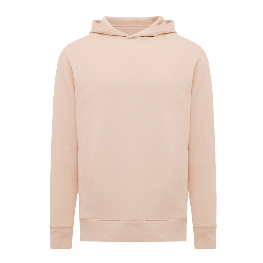 IQONIQ Yengo recycled katoen hoodie met steekzakken - voor bedrijven en relatiegeschenken - peach nectar (± PMS 14-1314 TCX)
