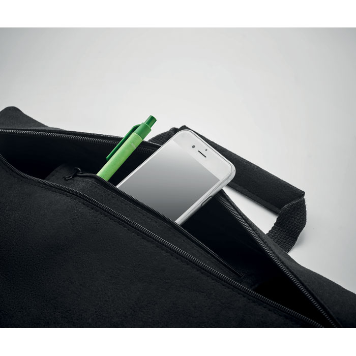 TAPLA - RPET vilt laptop tas met rits