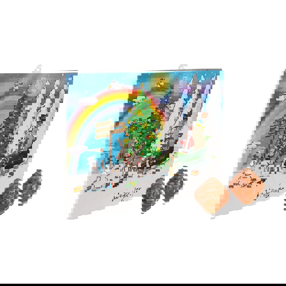 Adventskalender A5 met standaard motief - voor bedrijven en relatiegeschenken