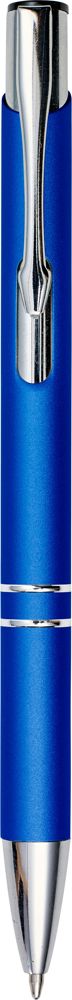 Aluminium balpen Yvette - bedrukt of onbedrukt verkrijgbaar - kobaltblauw