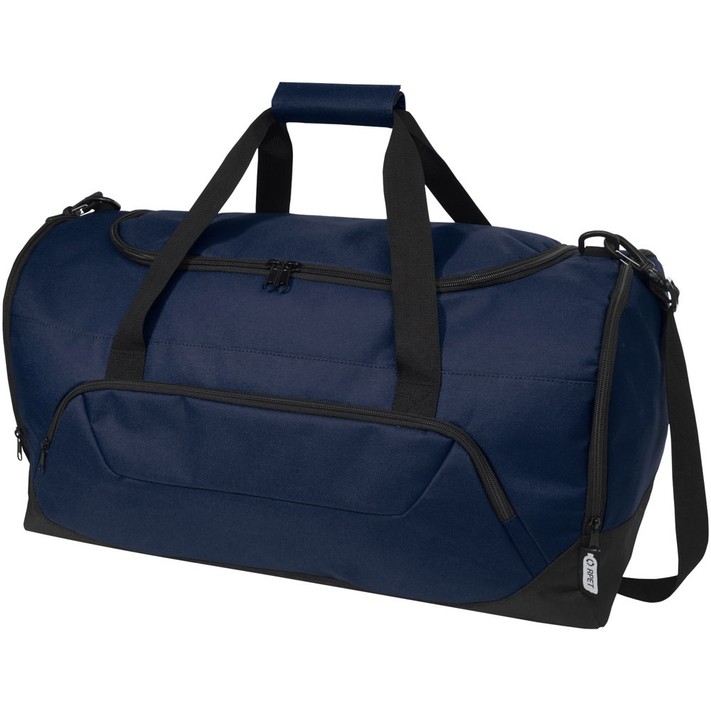 Retrend RPET duffel bag 40L - bedrukt of onbedrukt verkrijgbaar - Marineblauw