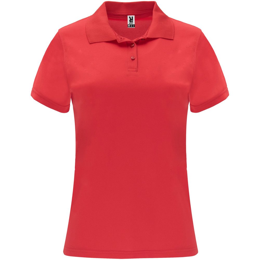 Monzha sportpolo met korte mouwen voor dames - met logo of onbedrukt bestellen - Rood