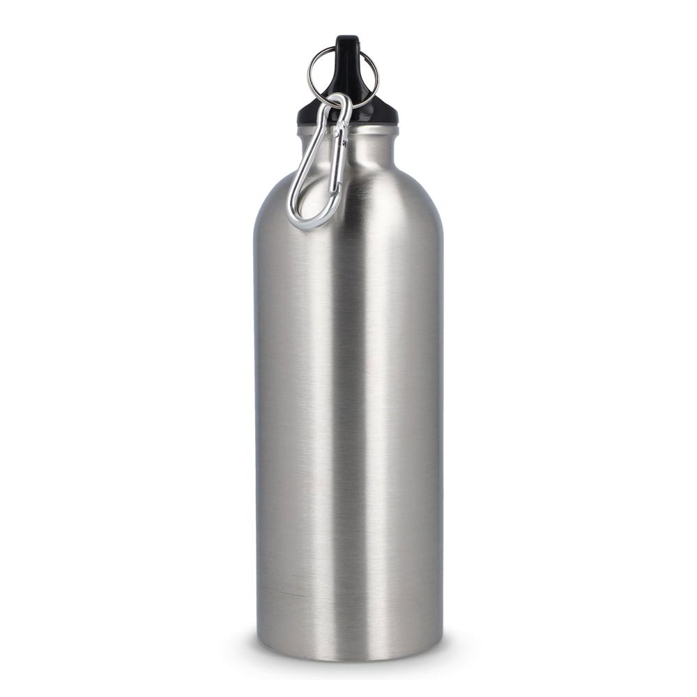 Gerecycled RVS Enkelwandige fles met Karabijnhaak 500ml