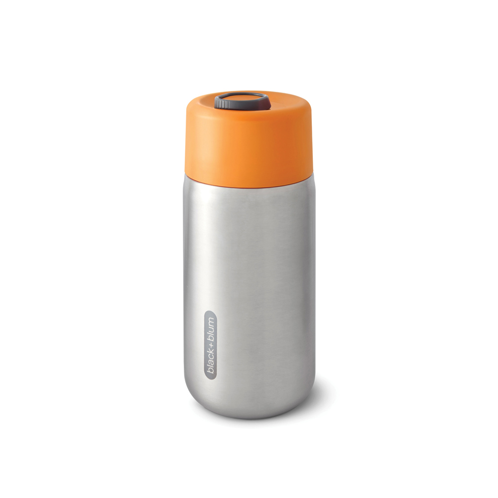 Black+Blum geisoleerde lekvrije reisbeker 340ml. - met logo of onbedrukt bestellen - oranje (± PMS 130)