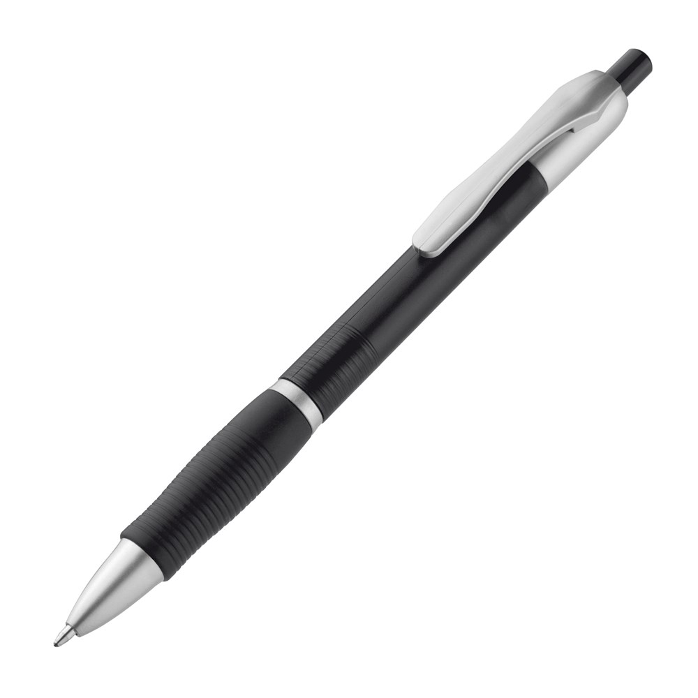 Kunststof pen met drukmechanisme - voor bedrijven en relatiegeschenken - Zwart