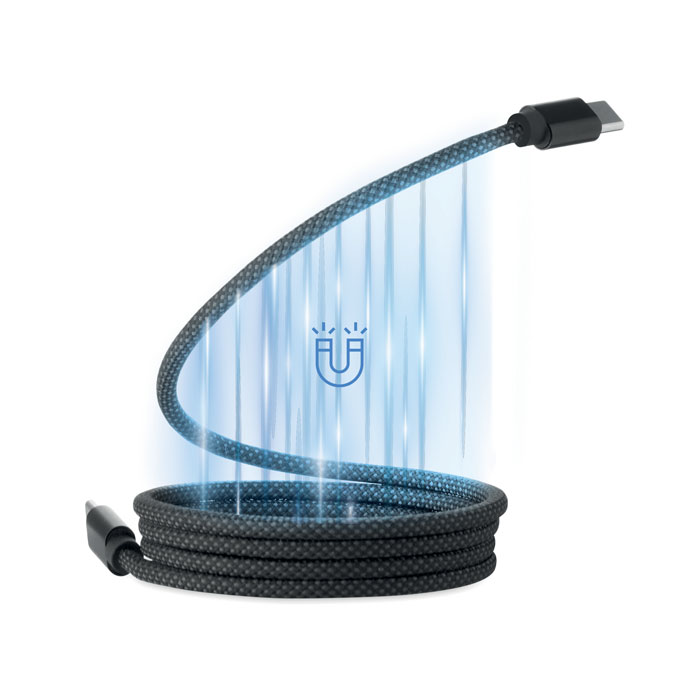 BRAID - RPET magnetische kabel - met logo of onbedrukt bestellen