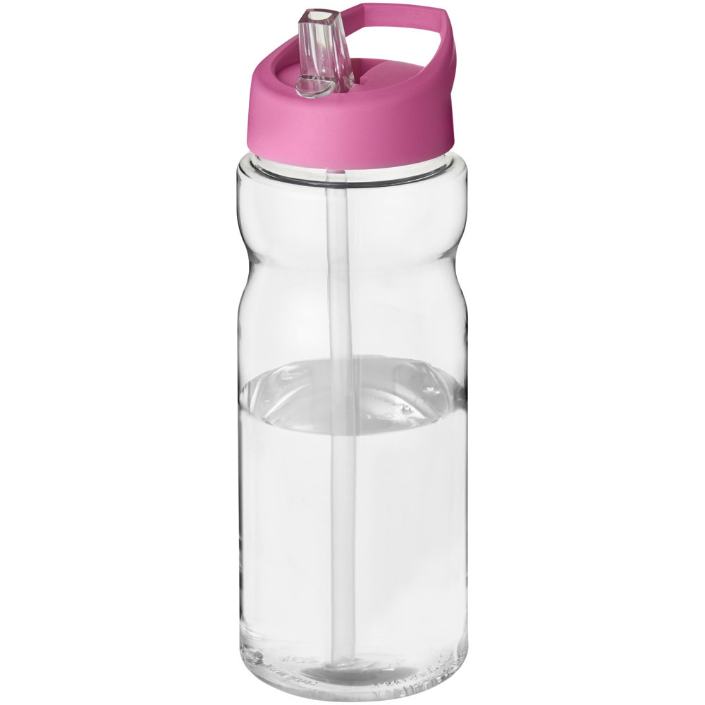 H2O Active® Base 650 ml bidon met fliptuitdeksel - met logo of onbedrukt bestellen - Transparent, Roze