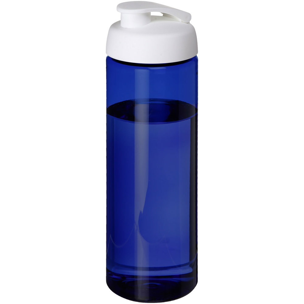 H2O Active® Eco Vibe 850 ml drinkfles met klapdeksel - voor bedrijven en relatiegeschenken - Blauw, Wit